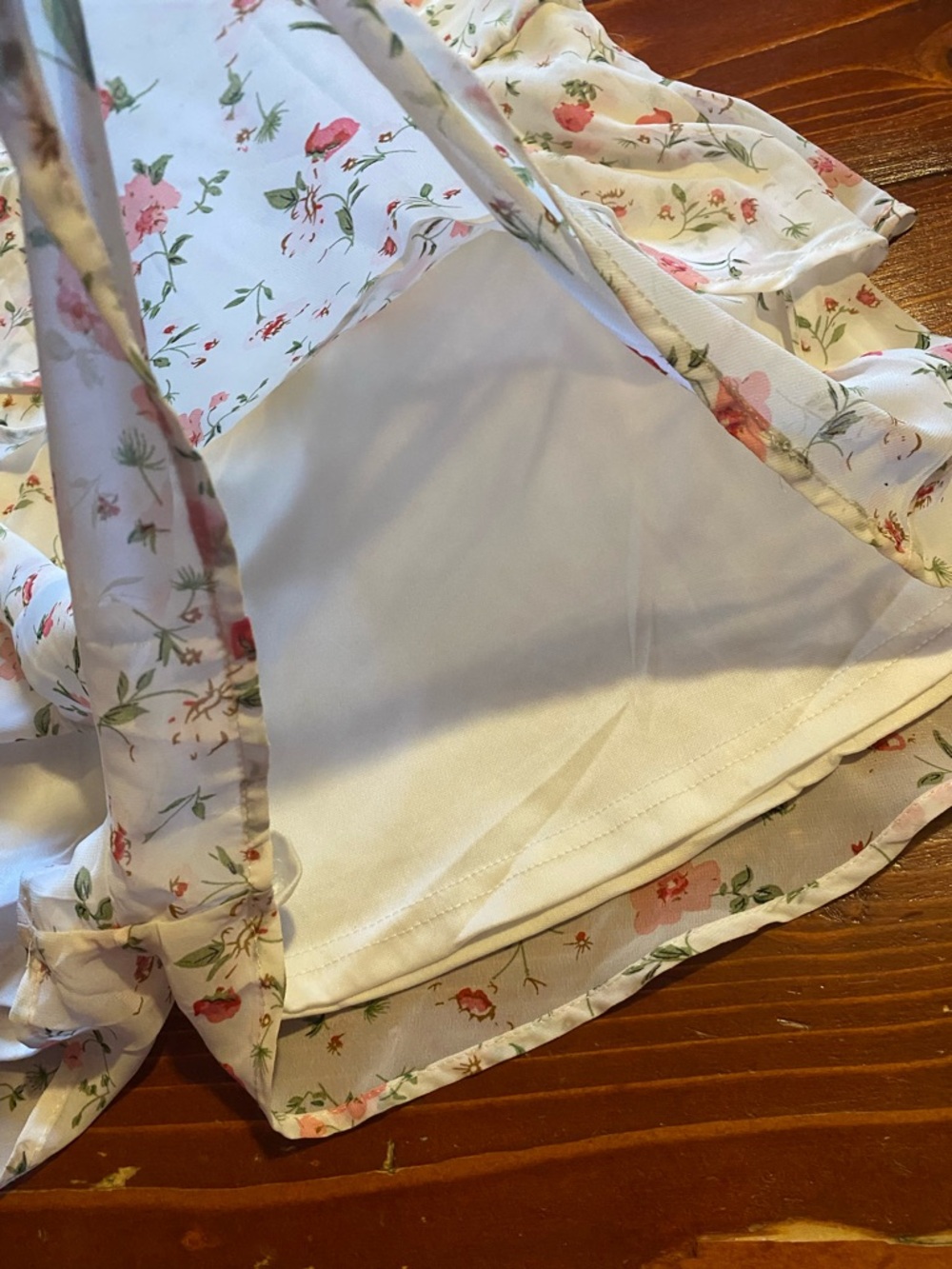 Floral pattern white one shoulder romper - Picture 5 of 6